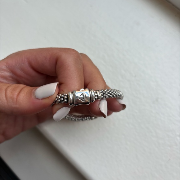 LAGOS Sterling Silver Embrace Collection Rope Bracelet with Diamonds - Picture 4 of 6